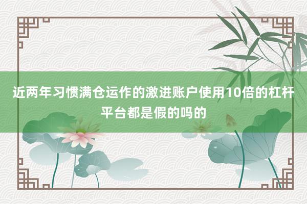 近两年习惯满仓运作的激进账户使用10倍的杠杆平台都是假的吗的